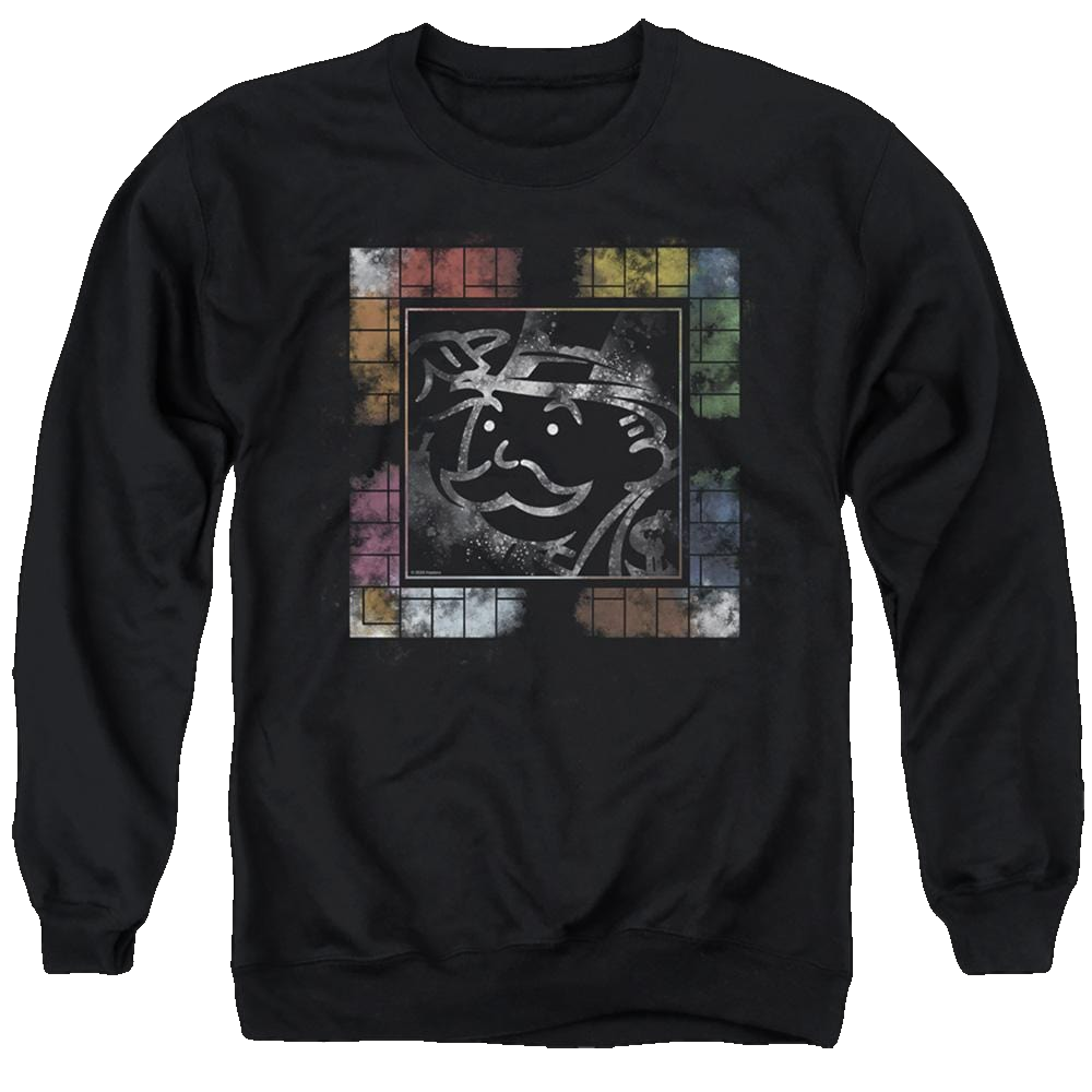 Monopoly Dusty Game Board No Logo - Men's Crewneck Sweatshirt Men's Crewneck Sweatshirt Monopoly   