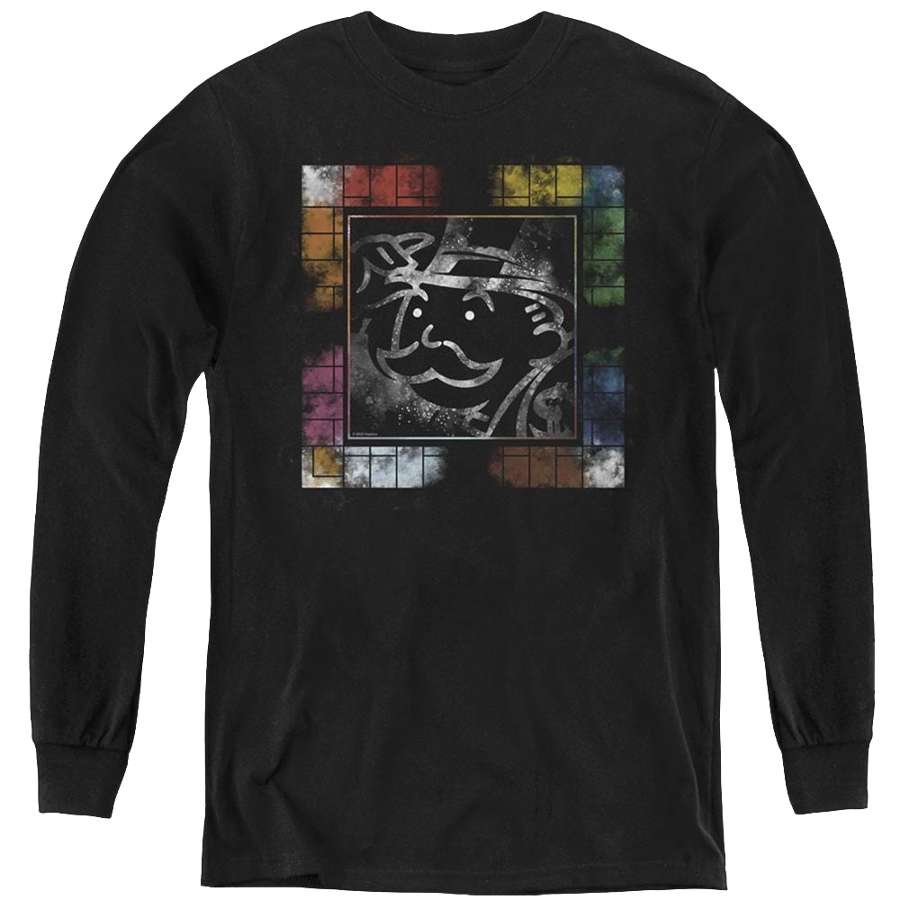 Monopoly Dusty Game Board No Logo - Youth Long Sleeve T-Shirt Youth Long Sleeve T-Shirt Monopoly   