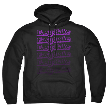 Black pullover hoodie with Easy Bake Oven Faded graphic