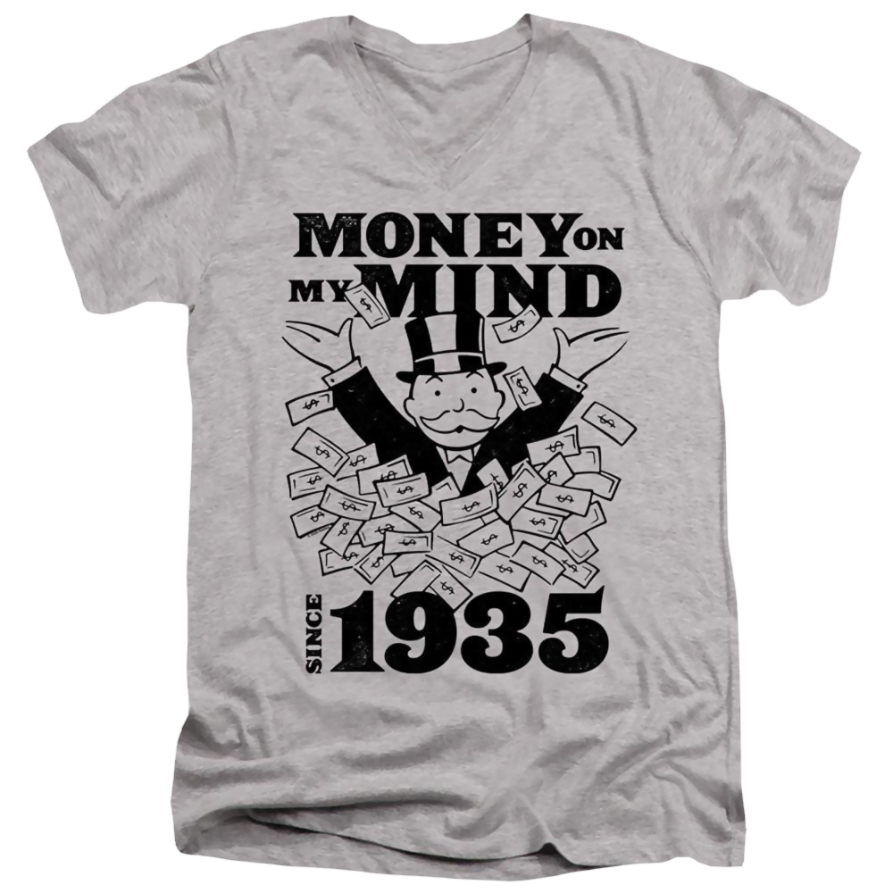 Monopoly Money On My Mind Since 1935 - Men's V-Neck T-Shirt Men's V-Neck T-Shirt Monopoly   