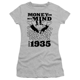 Monopoly Money On My Mind Since 1935 - Juniors T-Shirt Juniors T-Shirt Monopoly   