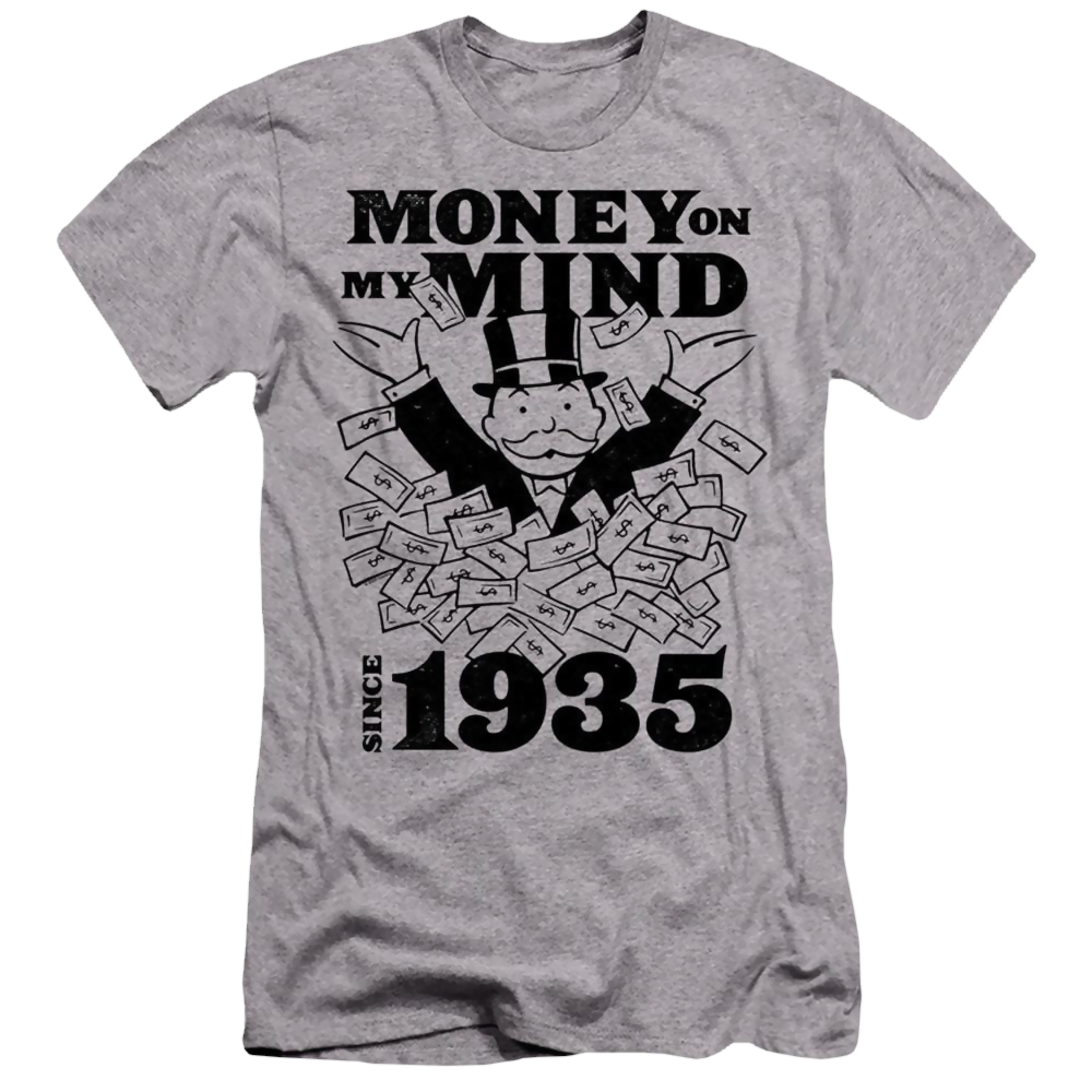 Monopoly Money On My Mind Since 1935 - Men's Premium Slim Fit T-Shirt Men's Premium Slim Fit T-Shirt Monopoly   