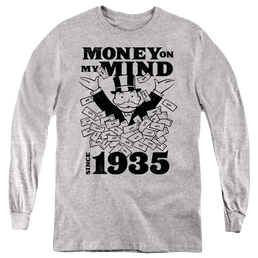Monopoly Money On My Mind Since 1935 - Youth Long Sleeve T-Shirt Youth Long Sleeve T-Shirt Monopoly   