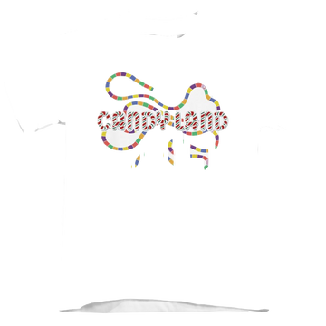 White kid's t-shirt for ages 4 to 7 with Candy Land Board graphic
