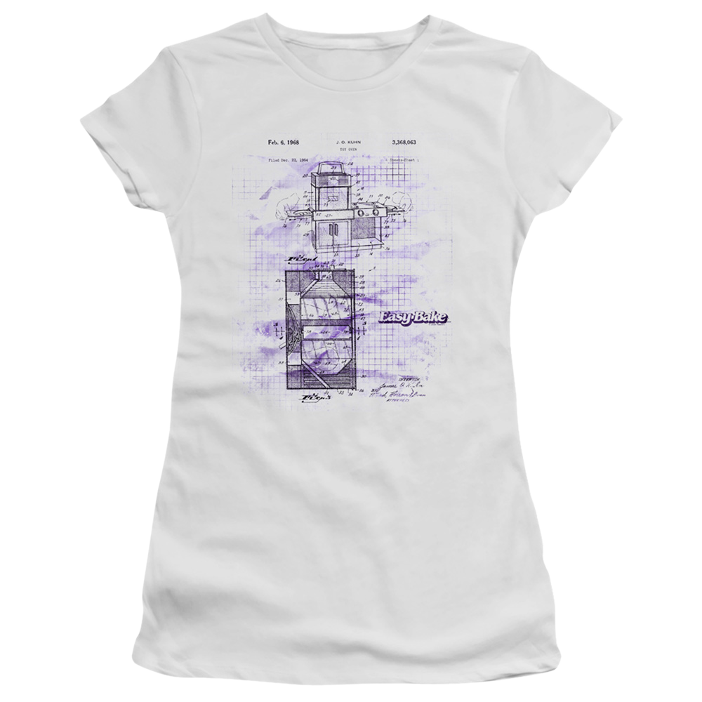 Easy Bake Oven Patent - Juniors T-Shirt Juniors T-Shirt Easy Bake Oven   
