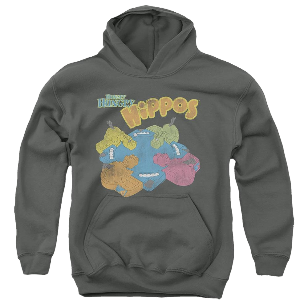 Hungry Hungry Hippos Ready To Play - Youth Hoodie Youth Hoodie (Ages 8-12) Hungry Hungry Hippos   