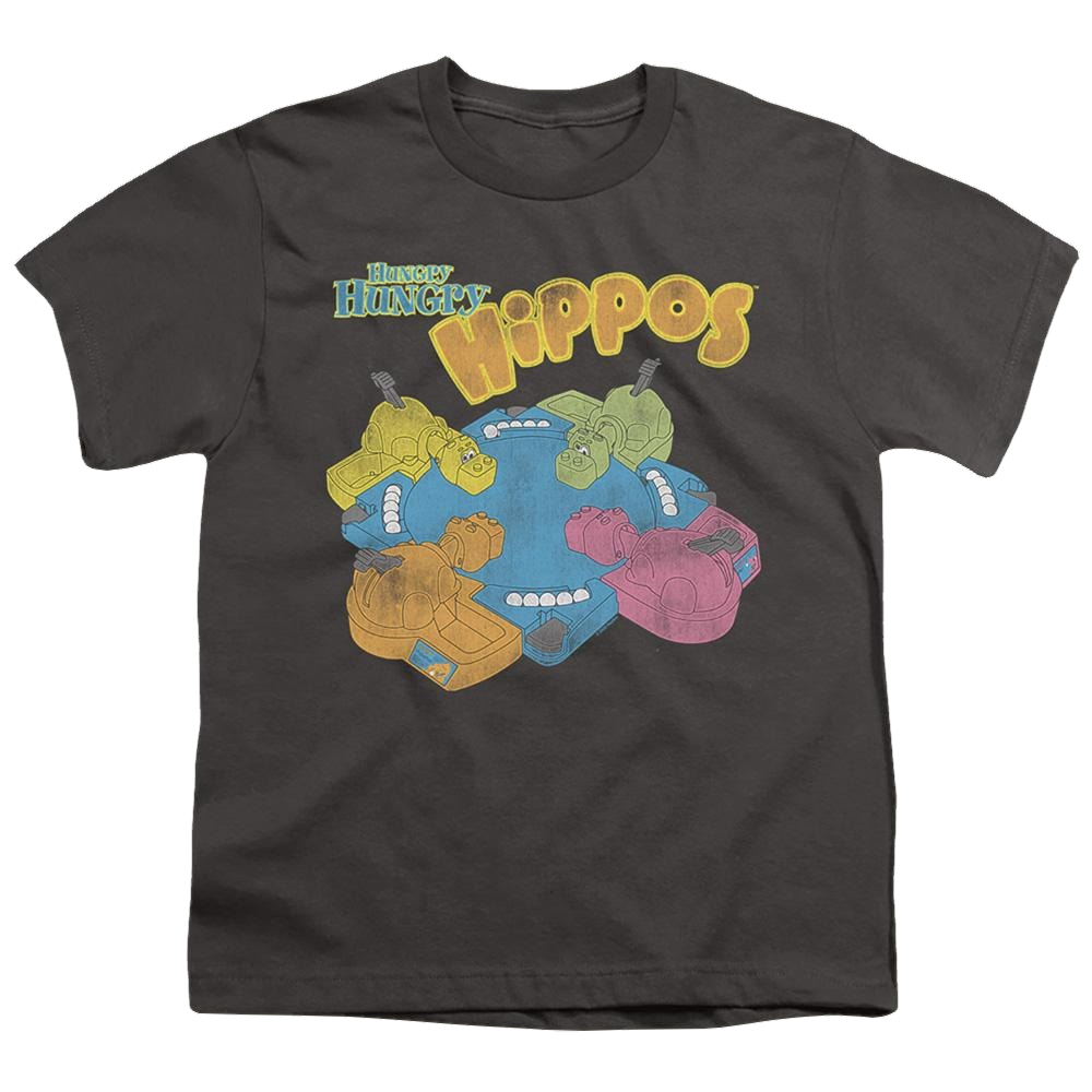 Hungry Hungry Hippos Ready To Play - Youth T-Shirt Youth T-Shirt (Ages 8-12) Hungry Hungry Hippos   