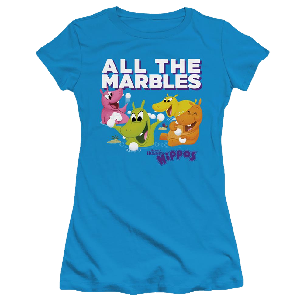 Hungry Hungry Hippos All The Marbles - Juniors T-Shirt Juniors T-Shirt Hungry Hungry Hippos   