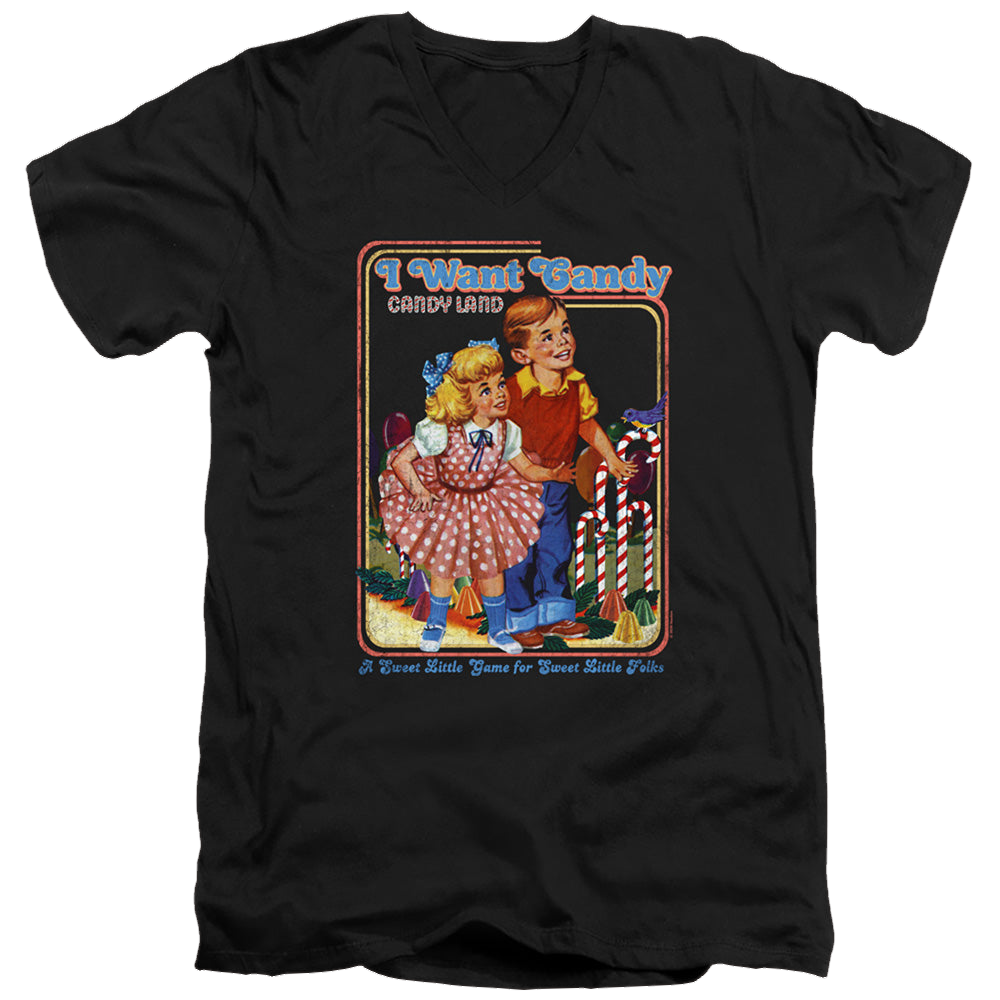 Hasbro I Want Candy - Men's V-Neck T-Shirt Men's V-Neck T-Shirt Candy Land   