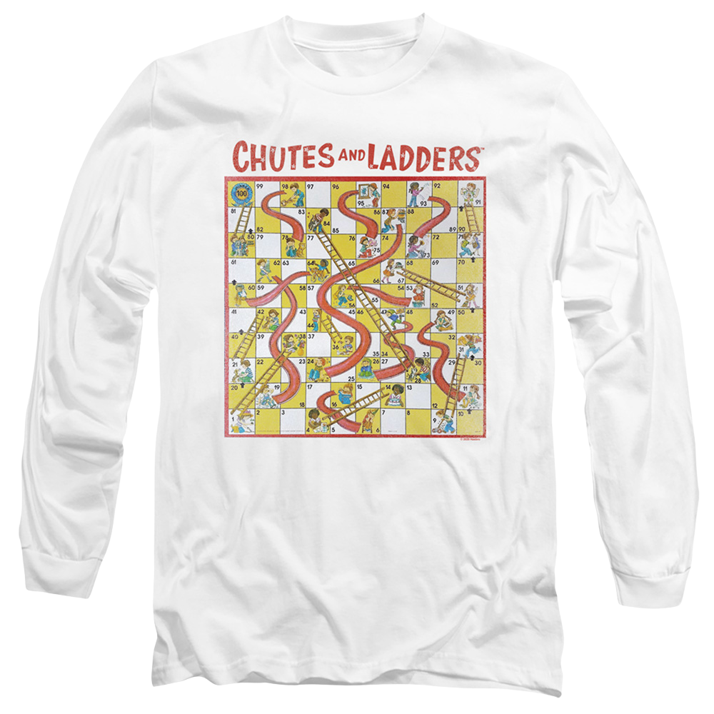 Chutes and Ladders 79 Game Board - Men's Long Sleeve T-Shirt Men's Long Sleeve T-Shirt Chutes and Ladders   