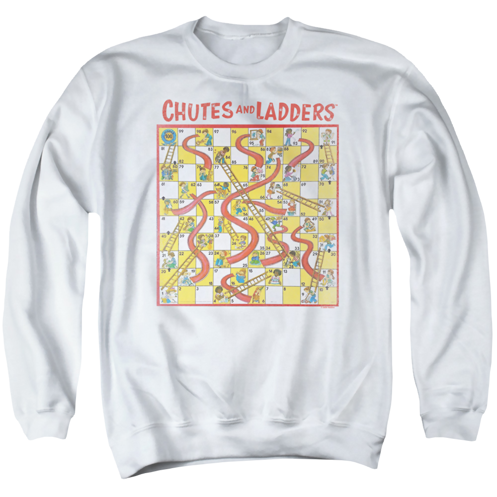 Chutes and Ladders 79 Game Board - Men's Crewneck Sweatshirt Men's Crewneck Sweatshirt Chutes and Ladders   