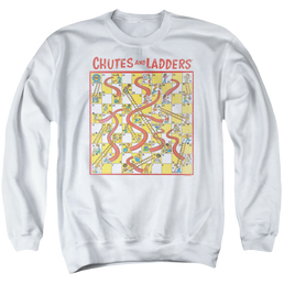 Chutes and Ladders 79 Game Board - Men's Crewneck Sweatshirt Men's Crewneck Sweatshirt Chutes and Ladders   