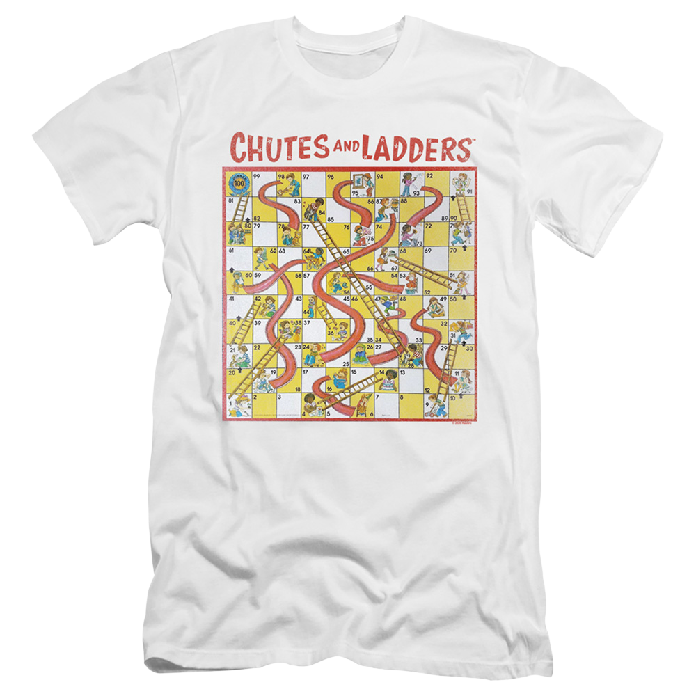 Chutes and Ladders 79 Game Board - Men's Premium Slim Fit T-Shirt Men's Premium Slim Fit T-Shirt Chutes and Ladders   