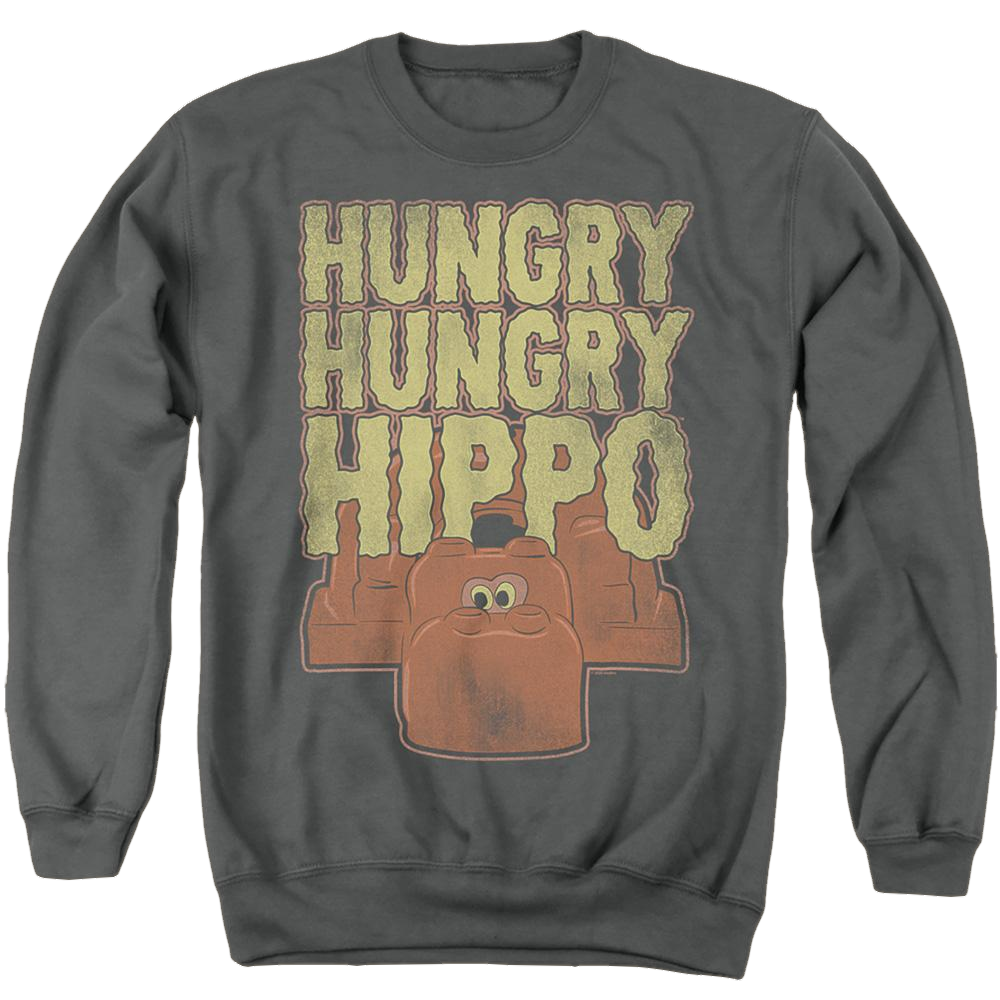 Hungry Hungry Hippos Faded - Men's Crewneck Sweatshirt Men's Crewneck Sweatshirt Hungry Hungry Hippos   