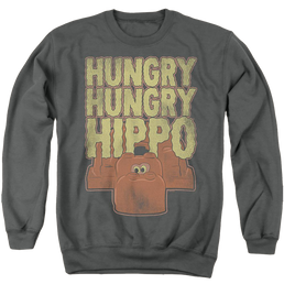 Hungry Hungry Hippos Faded - Men's Crewneck Sweatshirt Men's Crewneck Sweatshirt Hungry Hungry Hippos   