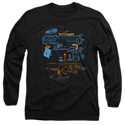 Nerf Deconstructed Gun - Men's Long Sleeve T-Shirt Men's Long Sleeve T-Shirt Nerf   
