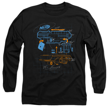 Nerf Deconstructed Gun - Men's Long Sleeve T-Shirt Men's Long Sleeve T-Shirt Nerf   