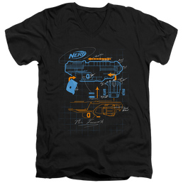 Nerf Deconstructed Gun - Men's V-Neck T-Shirt Men's V-Neck T-Shirt Nerf   