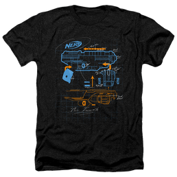 Nerf Deconstructed Gun - Men's Heather T-Shirt Men's Heather T-Shirt Nerf   