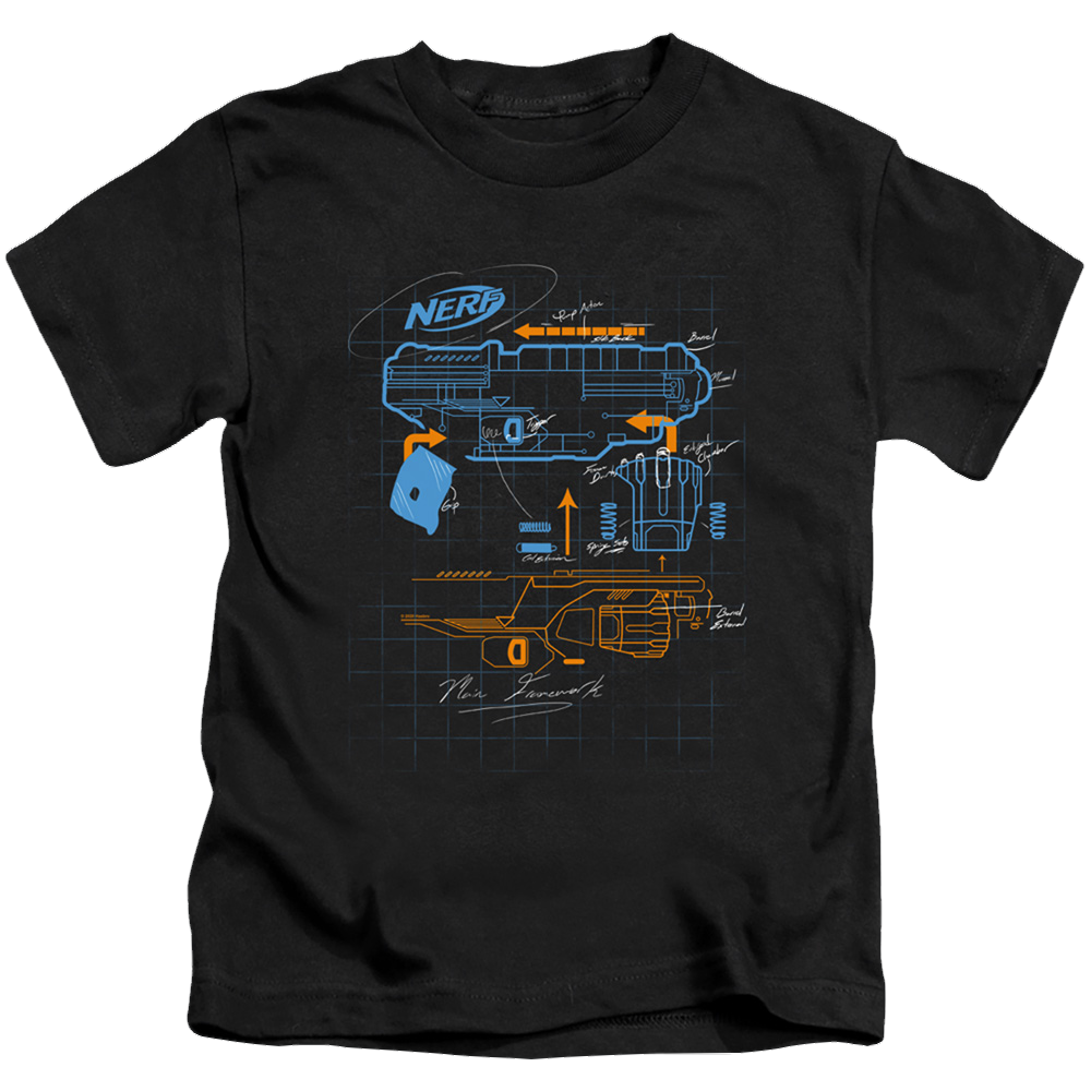 Nerf Deconstructed Gun - Kid's T-Shirt Kid's T-Shirt (Ages 4-7) Nerf   