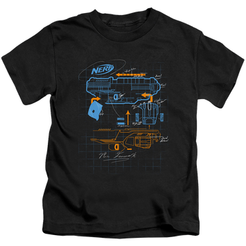 Nerf Deconstructed Gun - Kid's T-Shirt Kid's T-Shirt (Ages 4-7) Nerf   