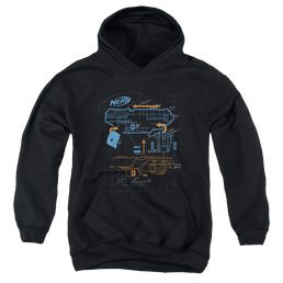 Nerf Deconstructed Gun - Youth Hoodie Youth Hoodie (Ages 8-12) Nerf   