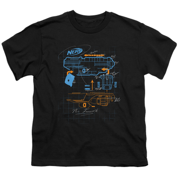 Nerf Deconstructed Gun - Youth T-Shirt Youth T-Shirt (Ages 8-12) Nerf   
