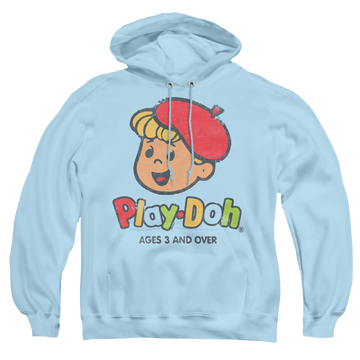 Light blue pullover hoodie with Play-doh 3 And Up graphic