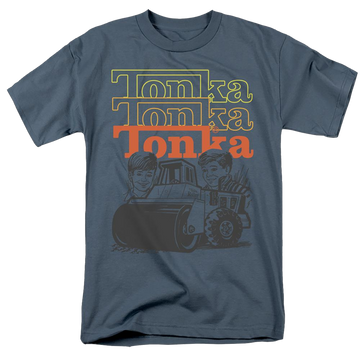 Slate men's regular fit t-shirt with Hasbro Tonka Kids graphic