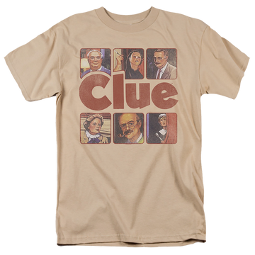 Sand men's regular fit t-shirt with Game of Clue 1986 graphic