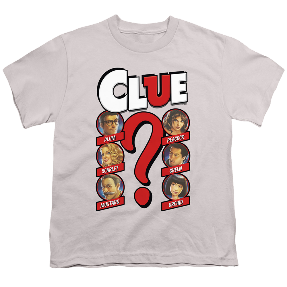 Game of Clue Modern Who Dunnit - Youth T-Shirt Youth T-Shirt (Ages 8-12) Clue   