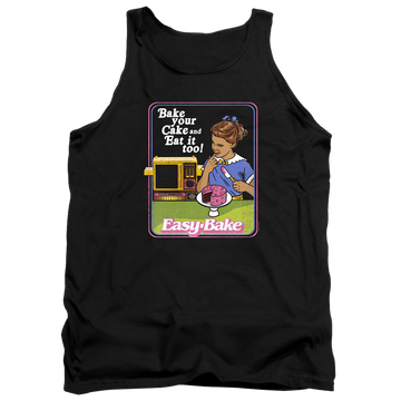 Black men's tank with Easy Bake Oven Bake Your Cake graphic