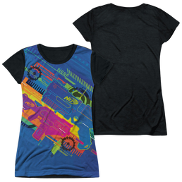 Hasbro Neon Collage - Juniors Black Back T-Shirt Juniors Black Back T-Shirt Nerf   