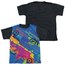 Hasbro Neon Collage - Youth Black Back T-Shirt Youth Black Back T-Shirt (Ages 8-12) Nerf   