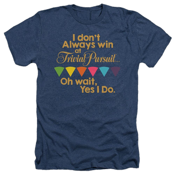Navy men's heather t-shirt with Transformers I Always Win graphic