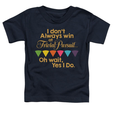 Navy toddler t-shirt with Transformers I Always Win graphic