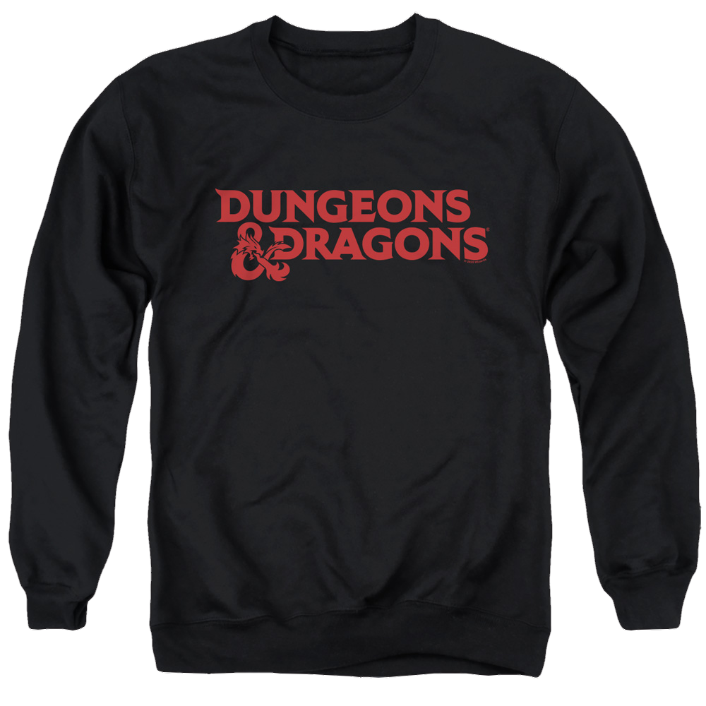 Dungeons & Dragons Type Logo - Men's Crewneck Sweatshirt Men's Crewneck Sweatshirt Dungeons & Dragons   