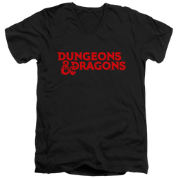 Dungeons & Dragons Type Logo - Men's V-Neck T-Shirt Men's V-Neck T-Shirt Dungeons & Dragons   