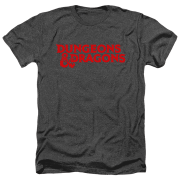 Charcoal men's heather t-shirt with Dungeons & Dragons Type Logo graphic