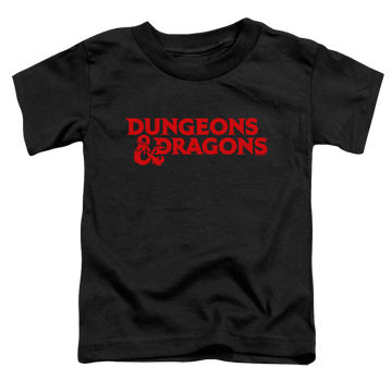 Black toddler t-shirt with Dungeons & Dragons Type Logo graphic