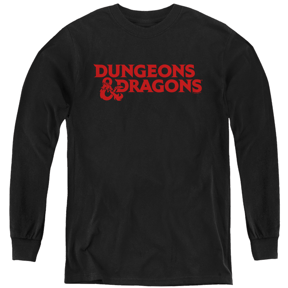 Dungeons & Dragons Type Logo - Youth Long Sleeve T-Shirt Youth Long Sleeve T-Shirt Dungeons & Dragons   