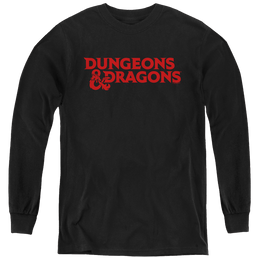 Dungeons & Dragons Type Logo - Youth Long Sleeve T-Shirt Youth Long Sleeve T-Shirt Dungeons & Dragons   
