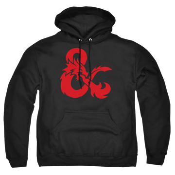 Black pullover hoodie with Dungeons & Dragons Ampersand Logo graphic