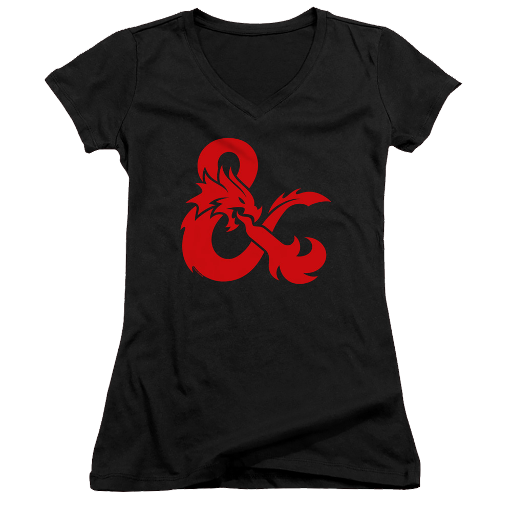 Dungeons & Dragons Ampersand Logo - Juniors V-Neck T-Shirt Juniors V-Neck T-Shirt Dungeons & Dragons   