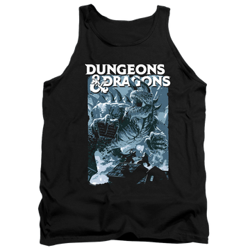 Black men's tank with Dungeons & Dragons Tarrasque graphic