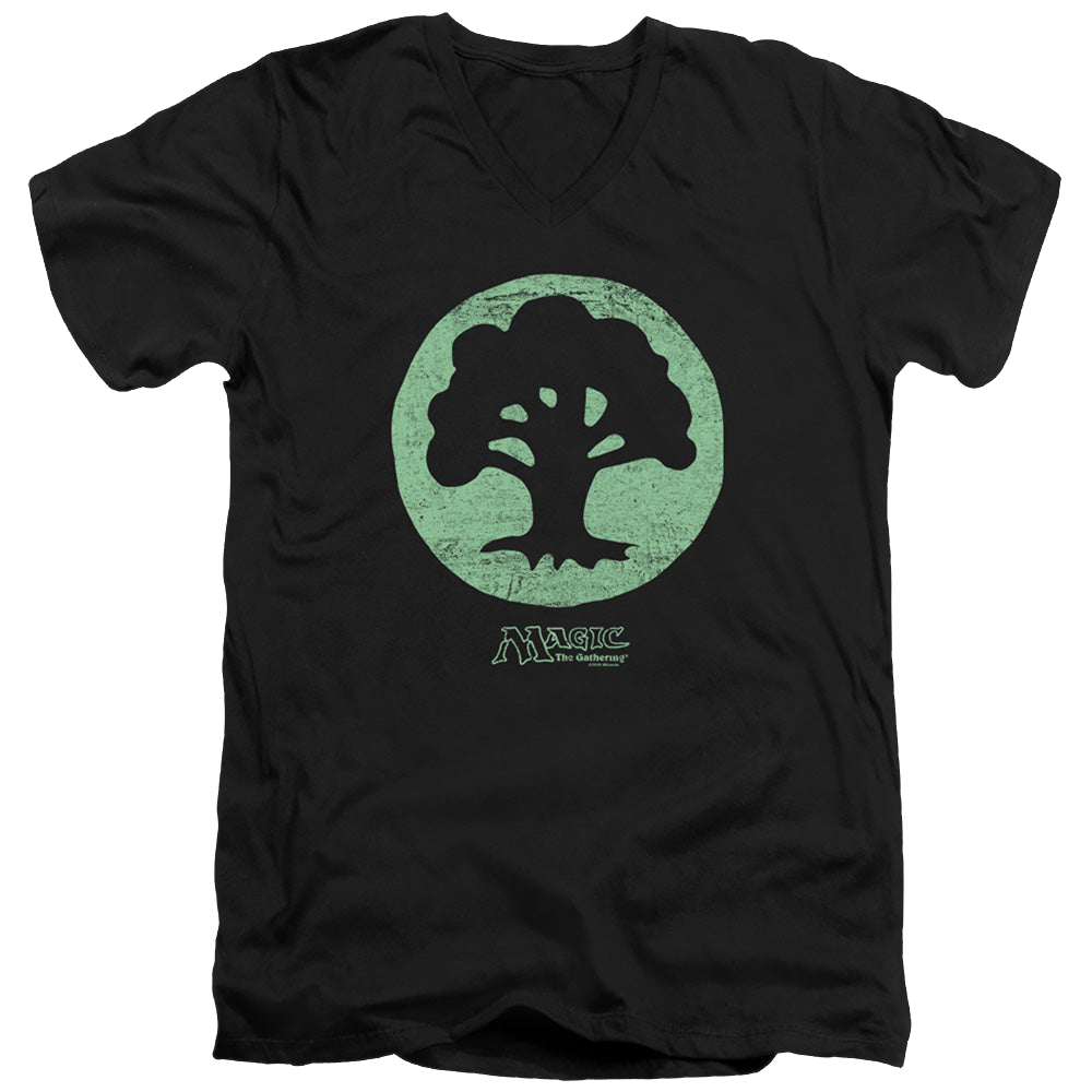 Magic the Gathering Green Symbol - Men's V-Neck T-Shirt Men's V-Neck T-Shirt Magic the Gathering   