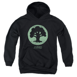 Magic the Gathering Green Symbol - Youth Hoodie Youth Hoodie (Ages 8-12) Magic the Gathering   