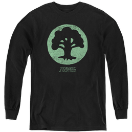 Magic the Gathering Green Symbol - Youth Long Sleeve T-Shirt Youth Long Sleeve T-Shirt Magic the Gathering   