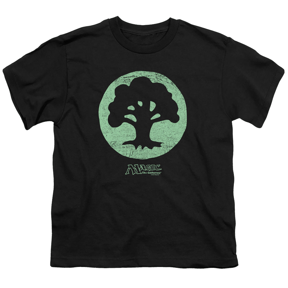 Magic the Gathering Green Symbol - Youth T-Shirt Youth T-Shirt (Ages 8-12) Magic the Gathering   