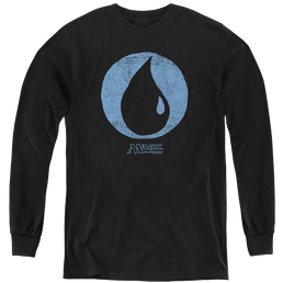 Magic the Gathering Blue Symbol - Youth Long Sleeve T-Shirt Youth Long Sleeve T-Shirt Magic the Gathering   